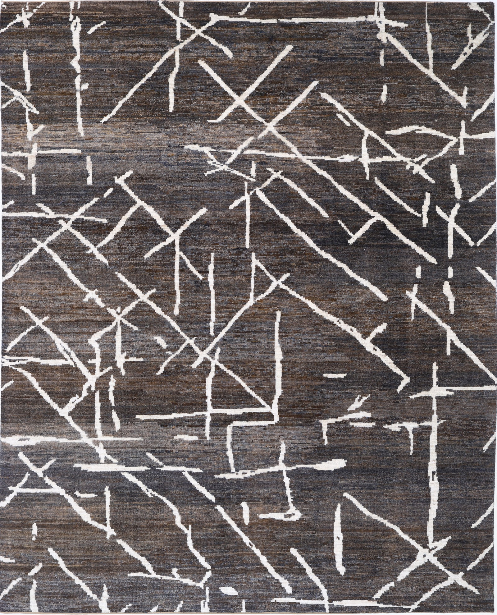 Fine Hand Knotted Morocan Wool Rug - 9'11" x 8'0": Handcrafted with precision in Afghanistan, this hand-knotted wool rug from the Morocan collection measures 9'11" by 8'0" in a classic rectangular form. Showcasing a vibrant tribal design, it features 