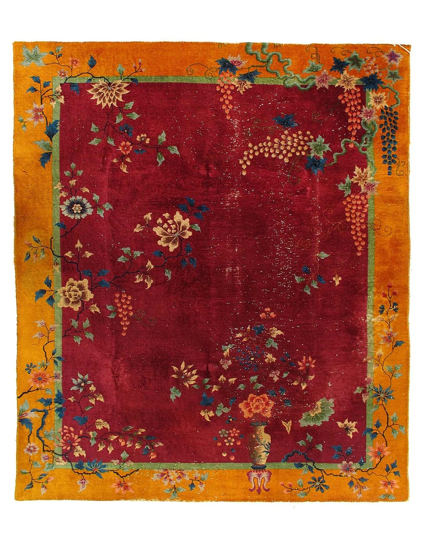 Antique Chinese Art Deco rug 7'11'' X 9'7'' (1 of 3)