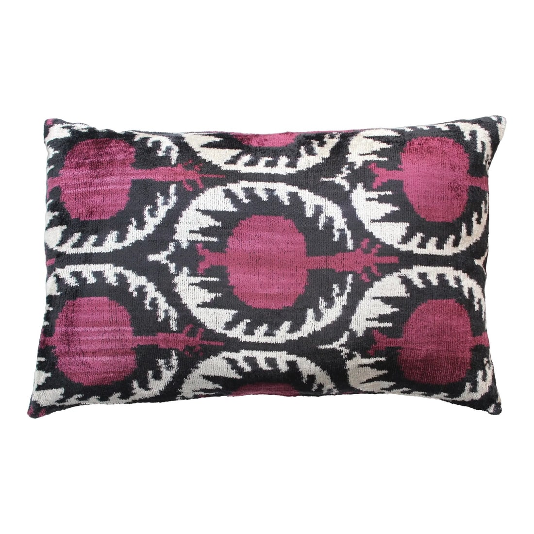 Contemporary Handmade Velvet Ikat Pillow (1 of 5)