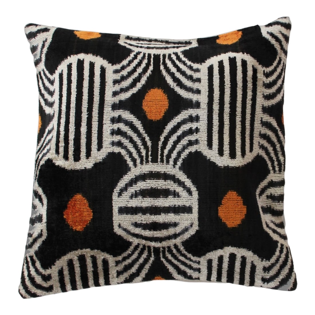 Contemporary Velvet Ikat Bohemian Throw Pillow (1 of 6)