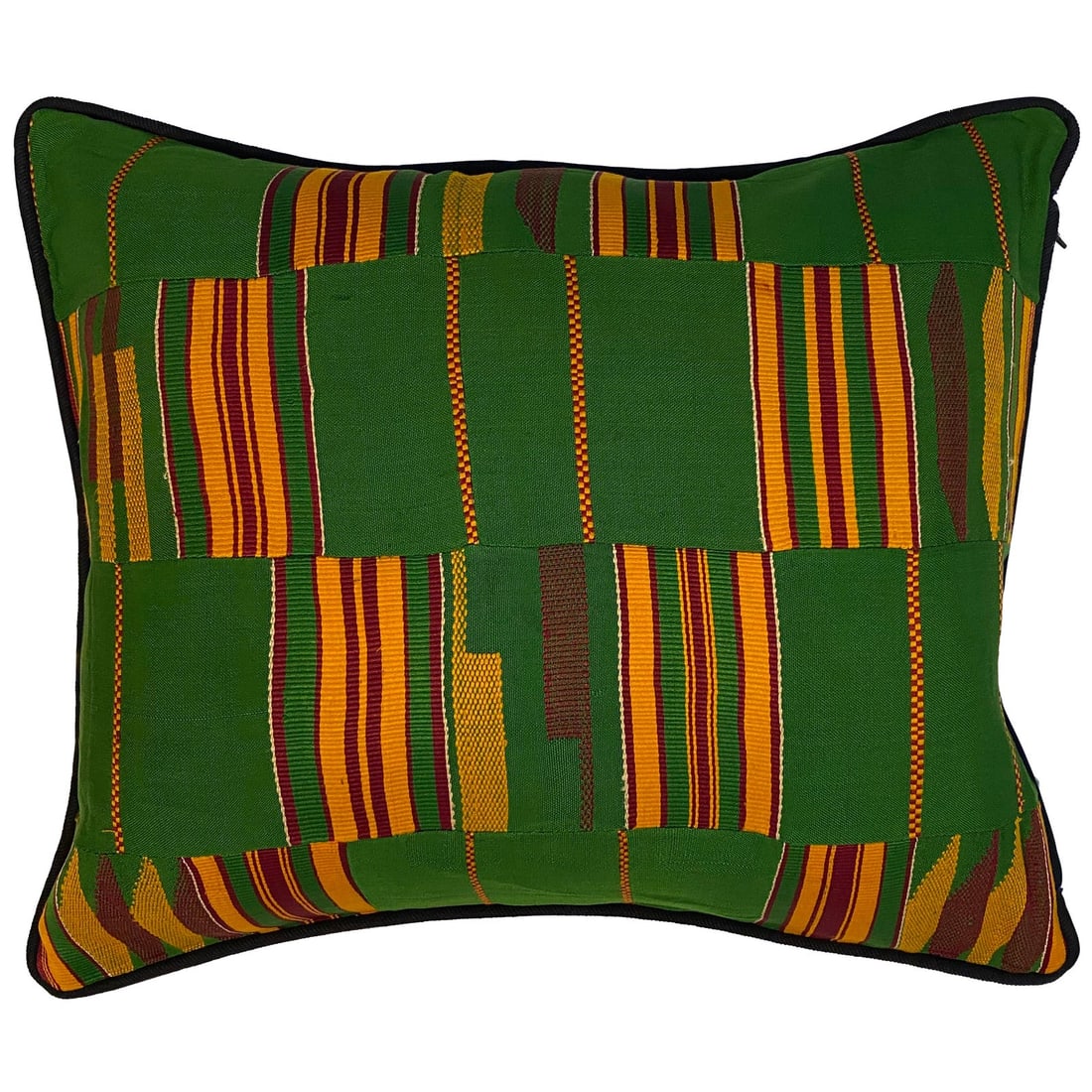 Vintage African Design Sherma Turkish Cotton Throw Pillow: Vintage African Design Turkish Cotton PillowThis pillow is made from fabric that is based on a handwoven piece made from pure Tibetan sheep's wool to produce a fabric called Sherma. Sherma is one of t