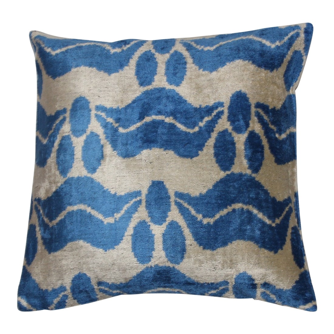 Contemporary Silk Velvet Ikat Pillow Cover Bohemian Pillow (1 of 6)