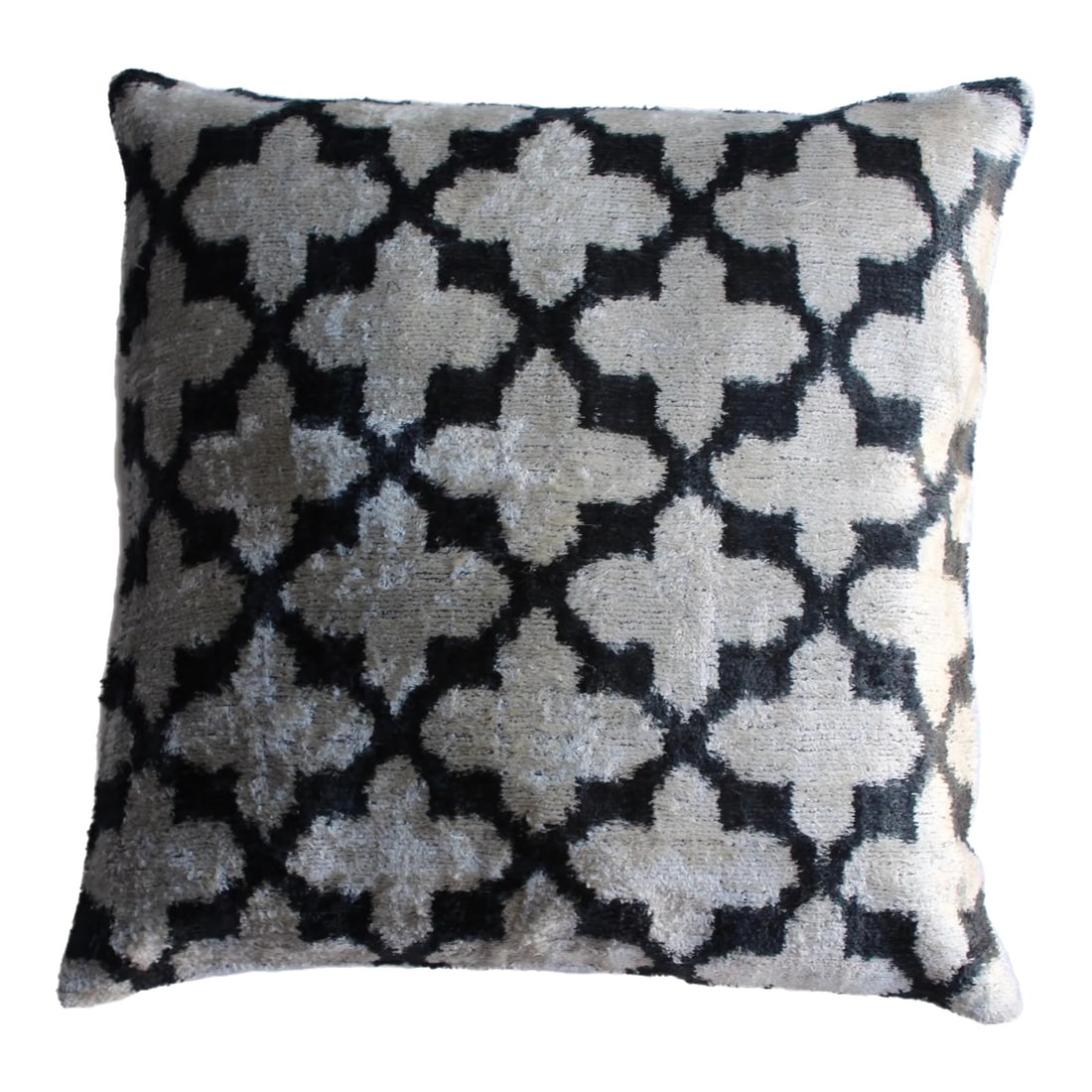 Contemporary Decorative Throw Velvet Ikat Pillow (1 of 6)