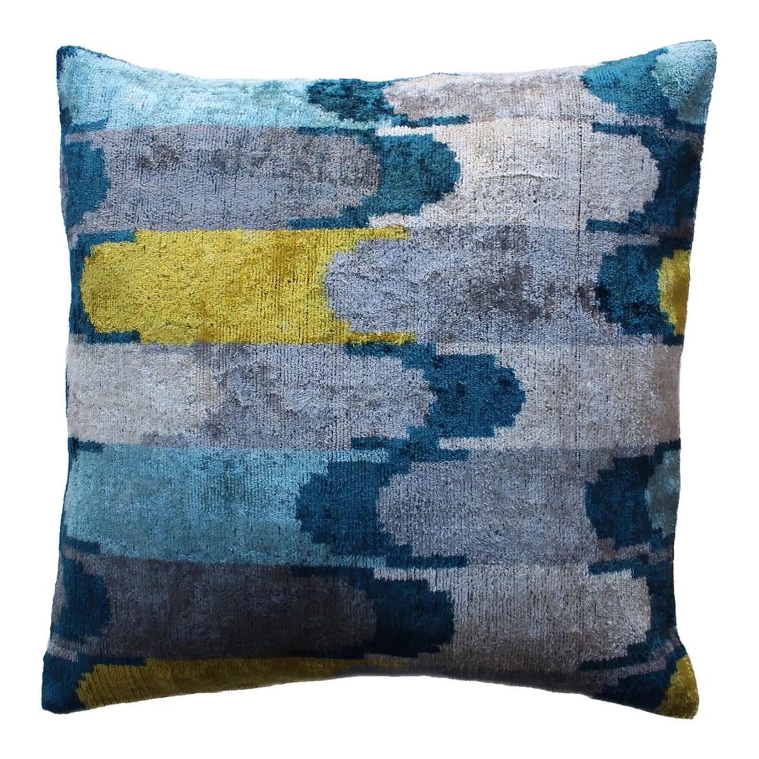 Contemporary Velvet Ikat Bohemian Throw Pillow (1 of 6)