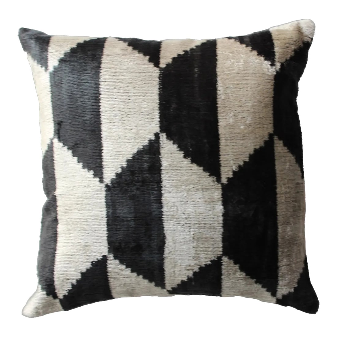 Contemporary Velvet Ikat Bohemian Hand Made Pillow (1 of 6)