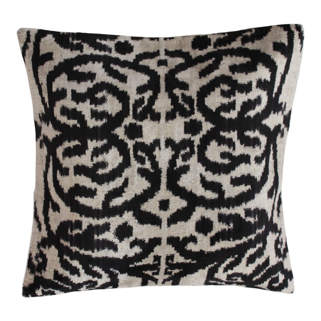 Contemporary Velvet Ikat Bohemian Throw Pillow (1 of 6)