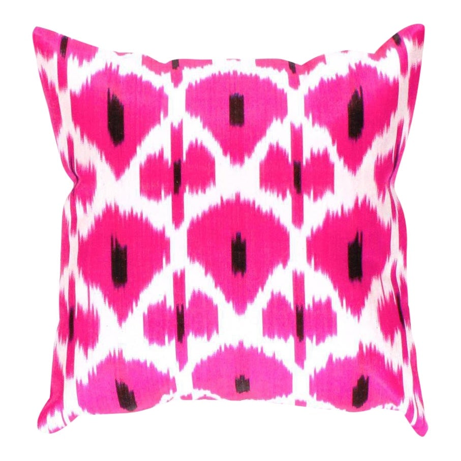 Rose Hand Knotted Turkish Ikat Pillow Cover (1 of 5)