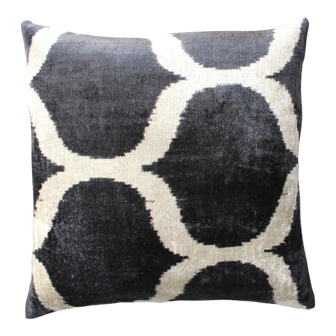 Contemporary Velvet Ikat Bohemian Throw Pillow (1 of 6)