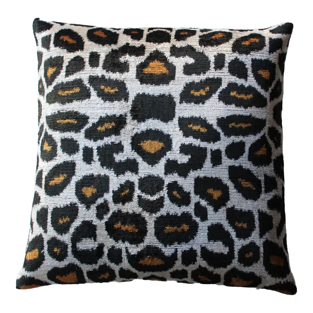 Boho Chic Silk Velvet Ikat Pillow Cover Bohemian Pillow Cover (1 of 6)