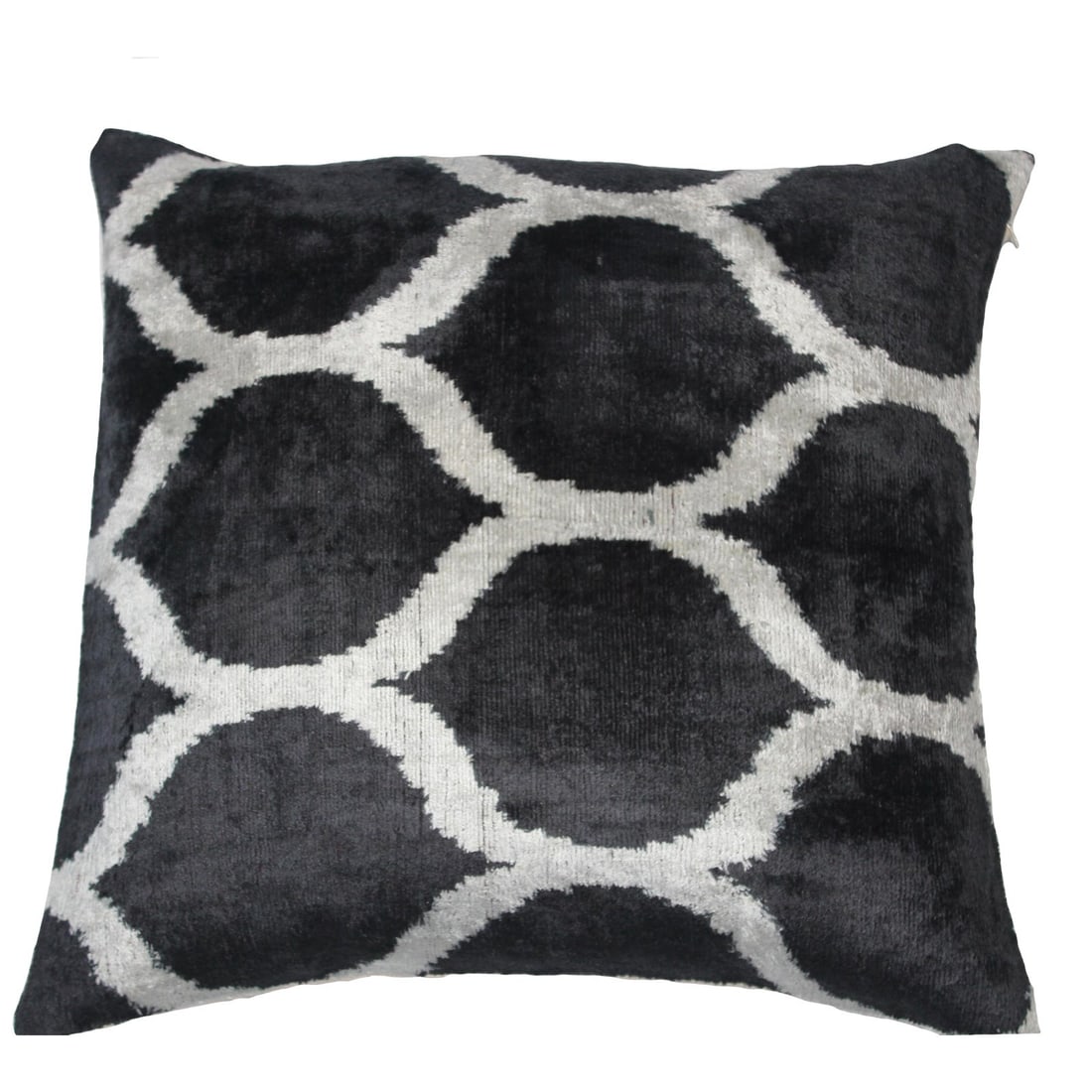 Contemporary Silk Ikat Bohemian Throw Pillow (1 of 6)