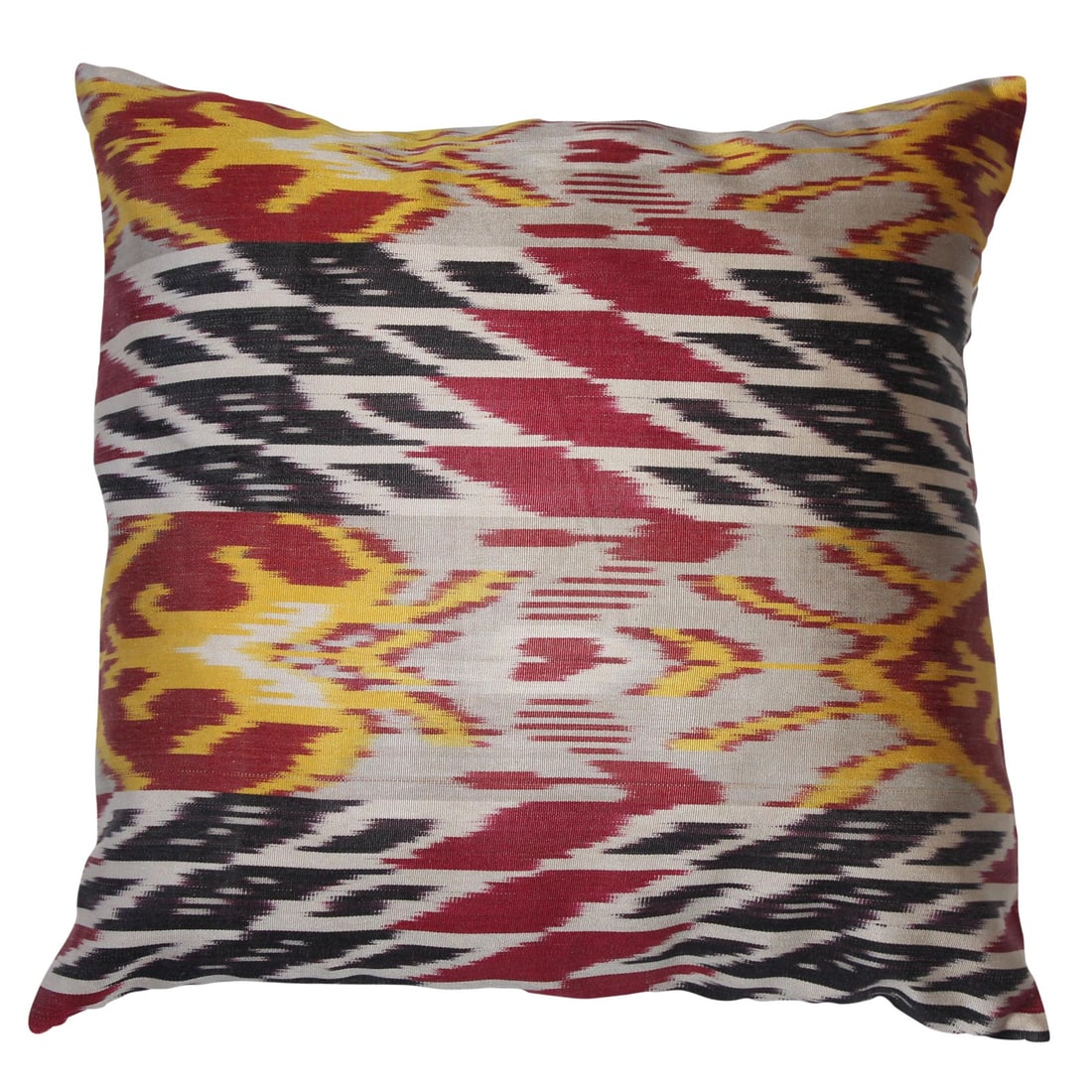 Contemporary Silk Ikat Bohemian Throw Pillow (1 of 6)