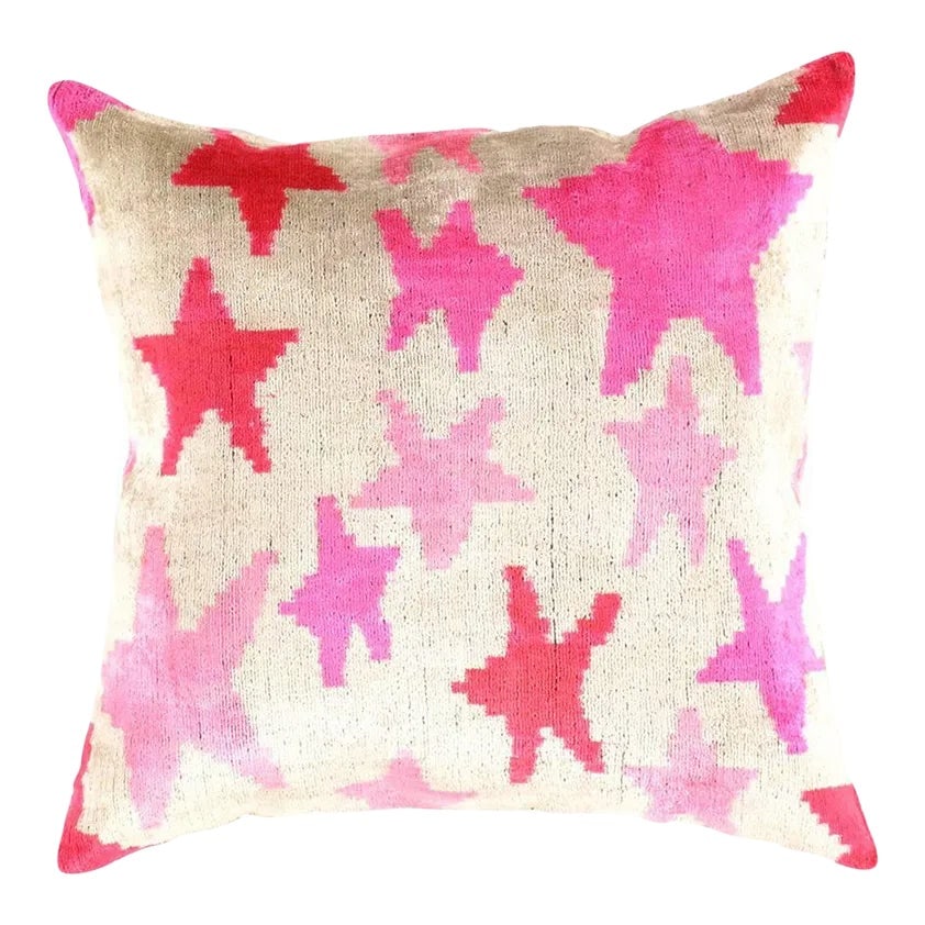 Contemporary Decorative Accent Handmade Ikat Pillow (1 of 3)