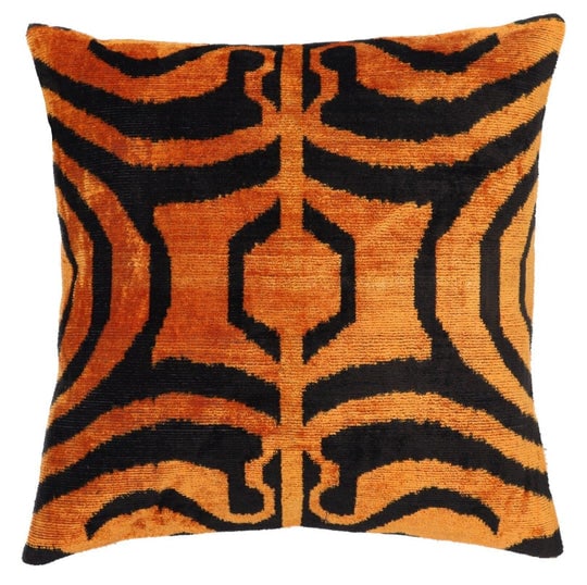 Canvello Tiger Print Burnt Orange Throw Pillows - 16x16 inch (1 of 5)