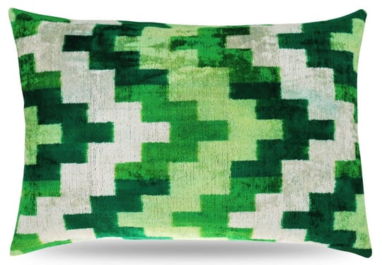 Canvello Decorative Green Throw Pillow Down Filled - 16x24 in: 100% silk velvet material making the navy blue lumbar pillow super soft and cozy with a delicate touch and giving your room a more elegant look. Handmade pillows MADE IN TURKEY: these throw pillows ar