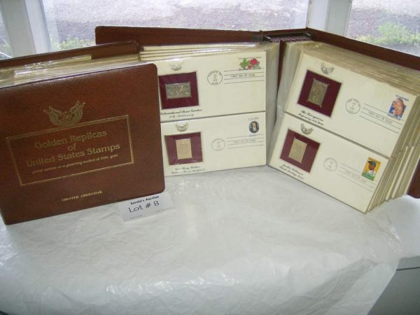 2 Albums of US Stamps- Golden Replica of US Stamp - 2