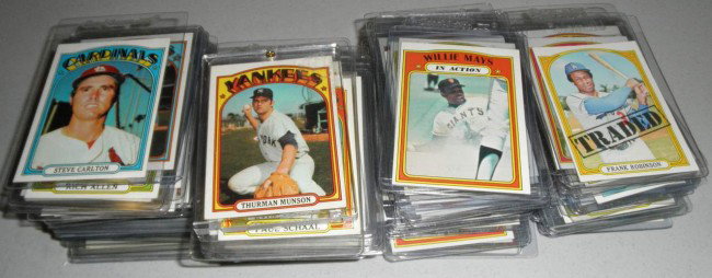 Vintage Sports cards and Memorabilia: including Mays, Ryan, Brooks Robinson, Pee Wee Reese, Duke Snider-Redman's, approx 200 -1969 Topps cards- top condition, approx 600- 1971 Topps cards