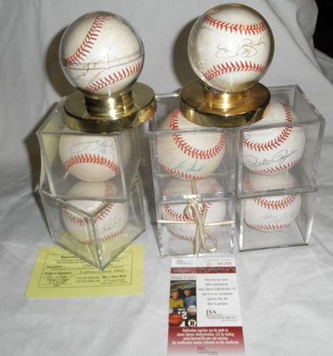 Eight Autographed Baseballs: including Roger Clemons, Pete Rose, Gary Sheffield, Lee Smith, Sammy Sosa
