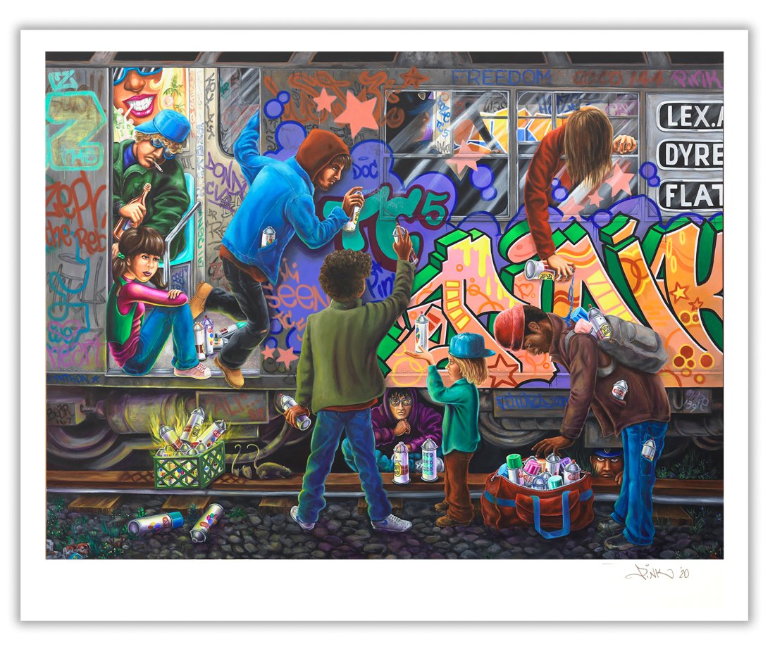 LADY PINK- "Team Work" Print - Urban Art, Graffiti (1 of 3)