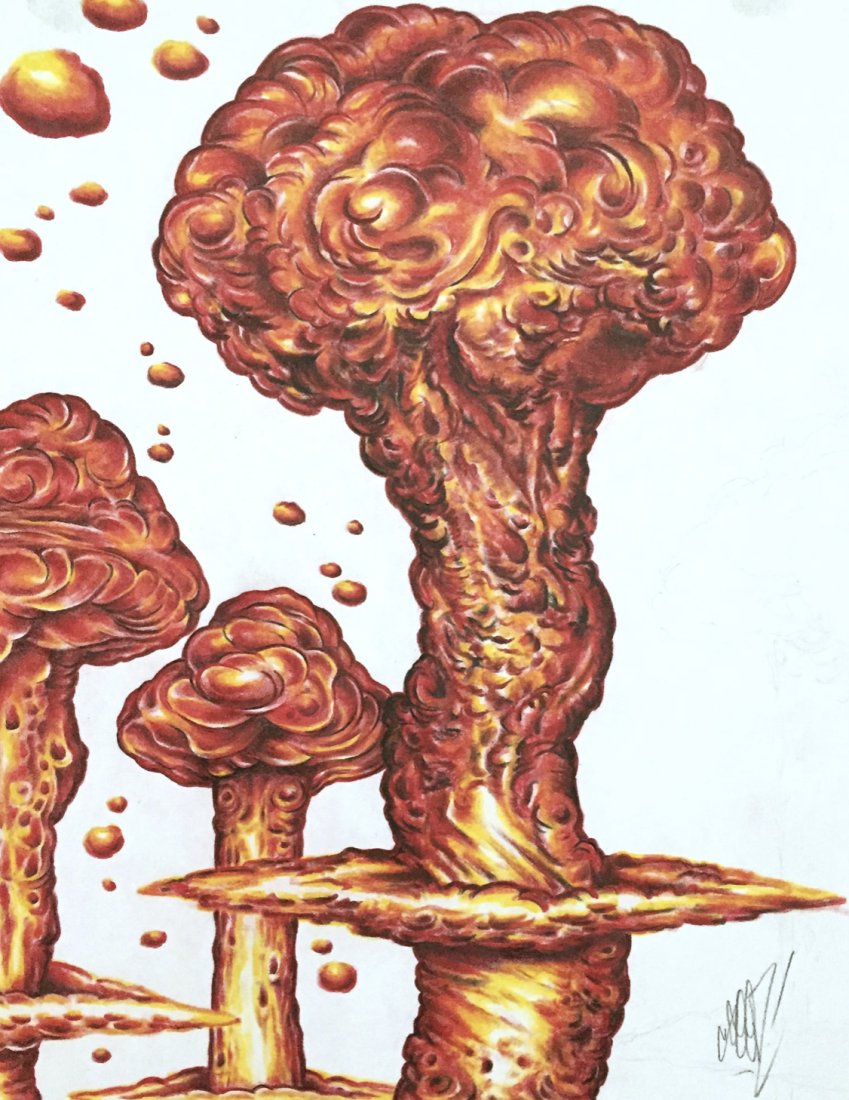 SEEN "Mushroom Clouds" Drawing.  Urban Art, Graffiti, Street Art (1 of 4)