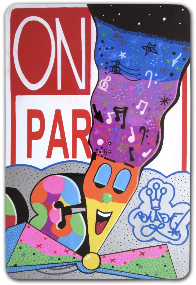 BLADE - "Mr Party Time"- No Parking Sign - Urban Art, Graffiti, Street Art (1 of 1)