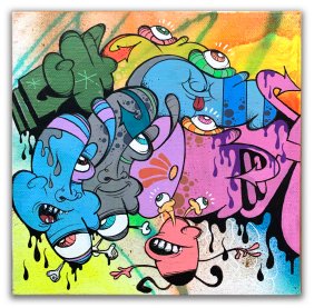 GHOST "Untitled" Painting - Urban Art, Graffiti, Street Art