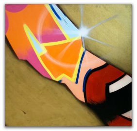 CRASH "Goldie 2"  Painting - Urban Art, Graffiti, Street Art