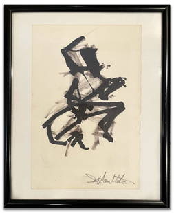 RICHARD HAMBLETON - "Jumper" Drawing - Urban Art, Graffiti, Street Art: Richard Hambleton- "Jumper" - Marker and graphite on art paper . Measures 8.5" x 5.25" inches. Comes framed, framed size measure 10.5" x 8.5" inches. Hand signed lower right from circa 1997. Comes