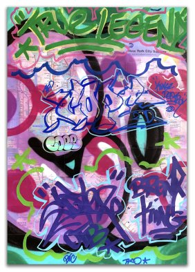 COPE2 - "True Legend" NYC MAP - Urban Art, Graffiti, Street Art