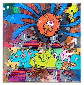 GHOST "Untitled" Painting - Urban Art, Graffiti, Street Art