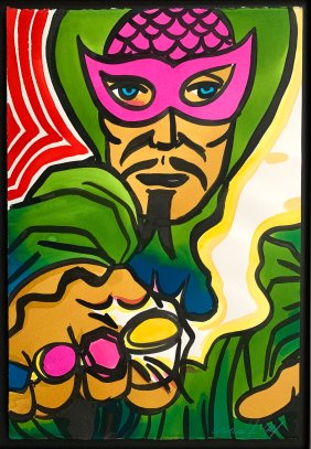 JOHN "CRASH"MATOS -"Untitled" Watercolor - Urban Art, Graffiti, Street Art