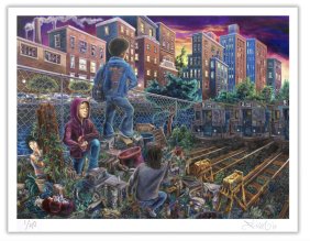 LADY PINK "TC5 in the Ghost Yard" Print - Urban Art, Graffiti, Street Art