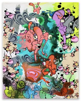 GHOST "Untitled" Painting - Urban Art, Graffiti, Street Art