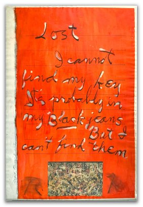 Rene Ricard "Lost" Painting on paper  - Urban Art, Graffiti, Street Art