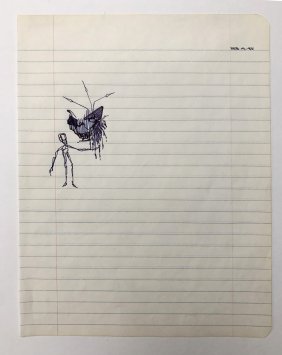 DONDI White "Untitled" Drawing - Urban Art, Graffiti, Street Art