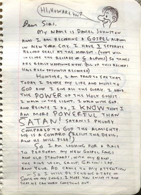 Daniel Johnston "Hi How Are you" Notebook page - Urban Art, Graffiti, Street Art