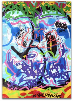 COPE2 "Bronx Icon" NYC Map - Urban Art, Graffiti, Street Art