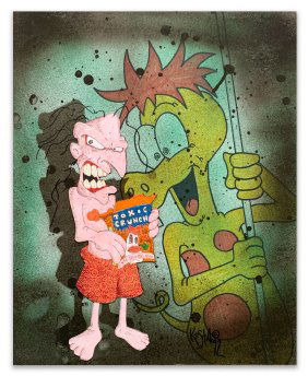 KOSTAS - "Toxic Crunch" Drawing - Urban Art, Graffiti, Street Art