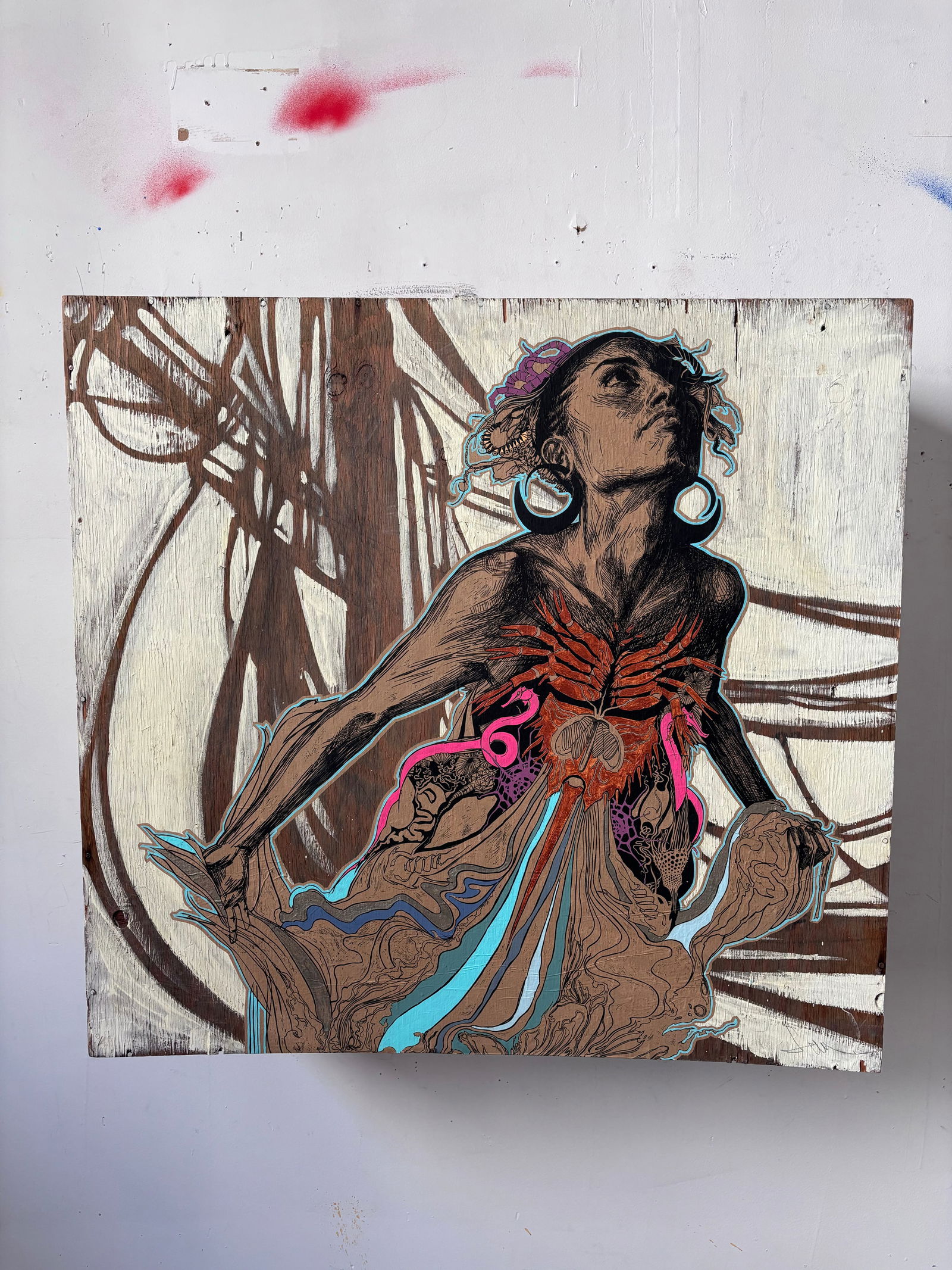 Swoon - "Thalassia" 2012, Urban Art, Graffiti, Street Art: Swoon. Titled"Thalassia" 2012Mixed media on wood, unique, L 30"x H 28"x W 12". Comes with a COA from Dirtypilot.