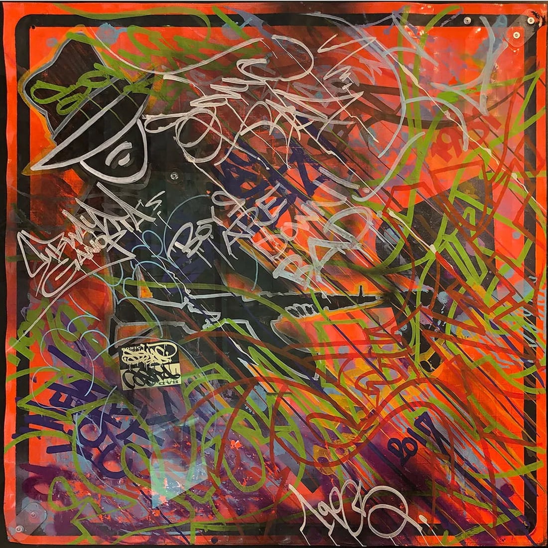 SONIC – Men at work 2017 – Construction Sign -Urban Art, Graffiti, Street Art (1 of 1)