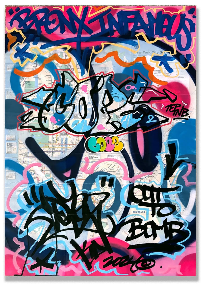 COPE2 - "Bronx Infamous" NYC MAP - Urban Art, Graffiti, Street Art (1 of 3)