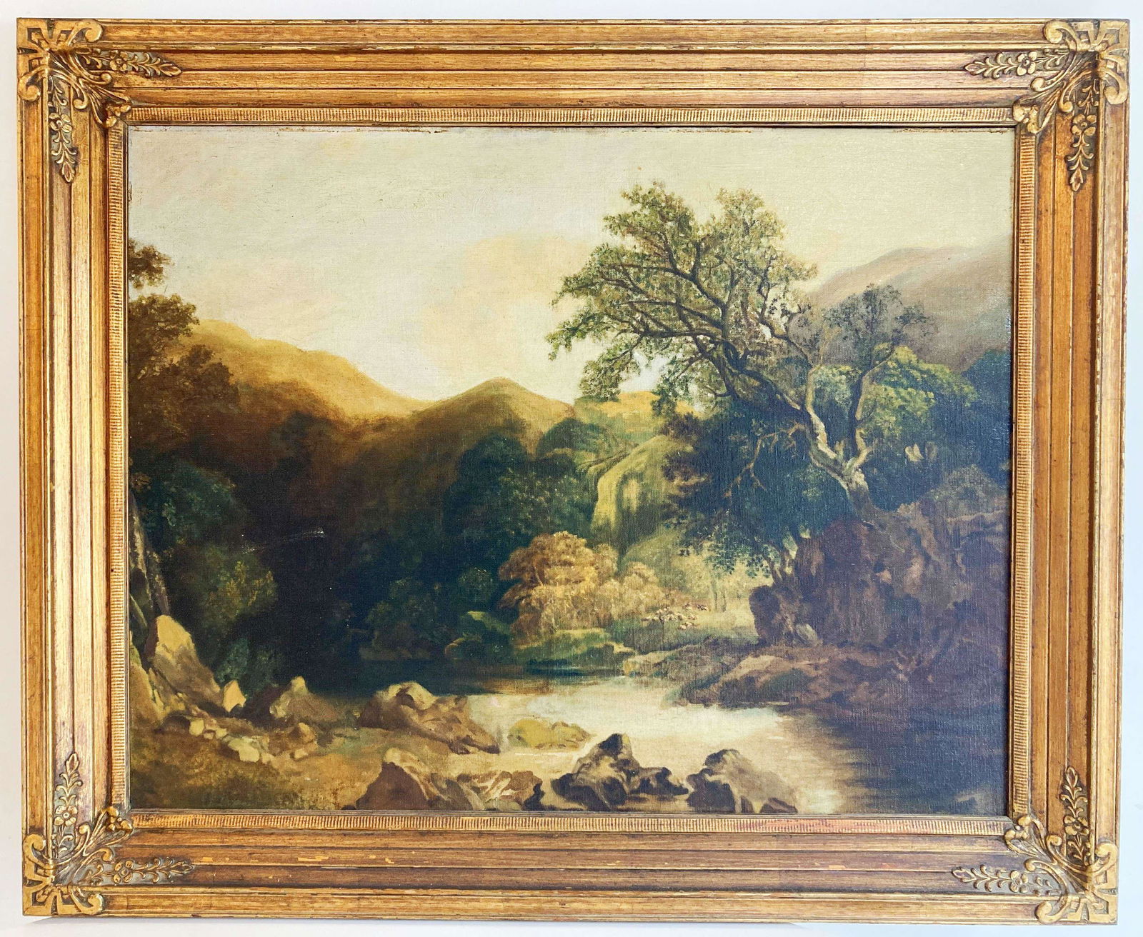19th Century American Countryside Oil on Canvas unsigned (1 of 9)