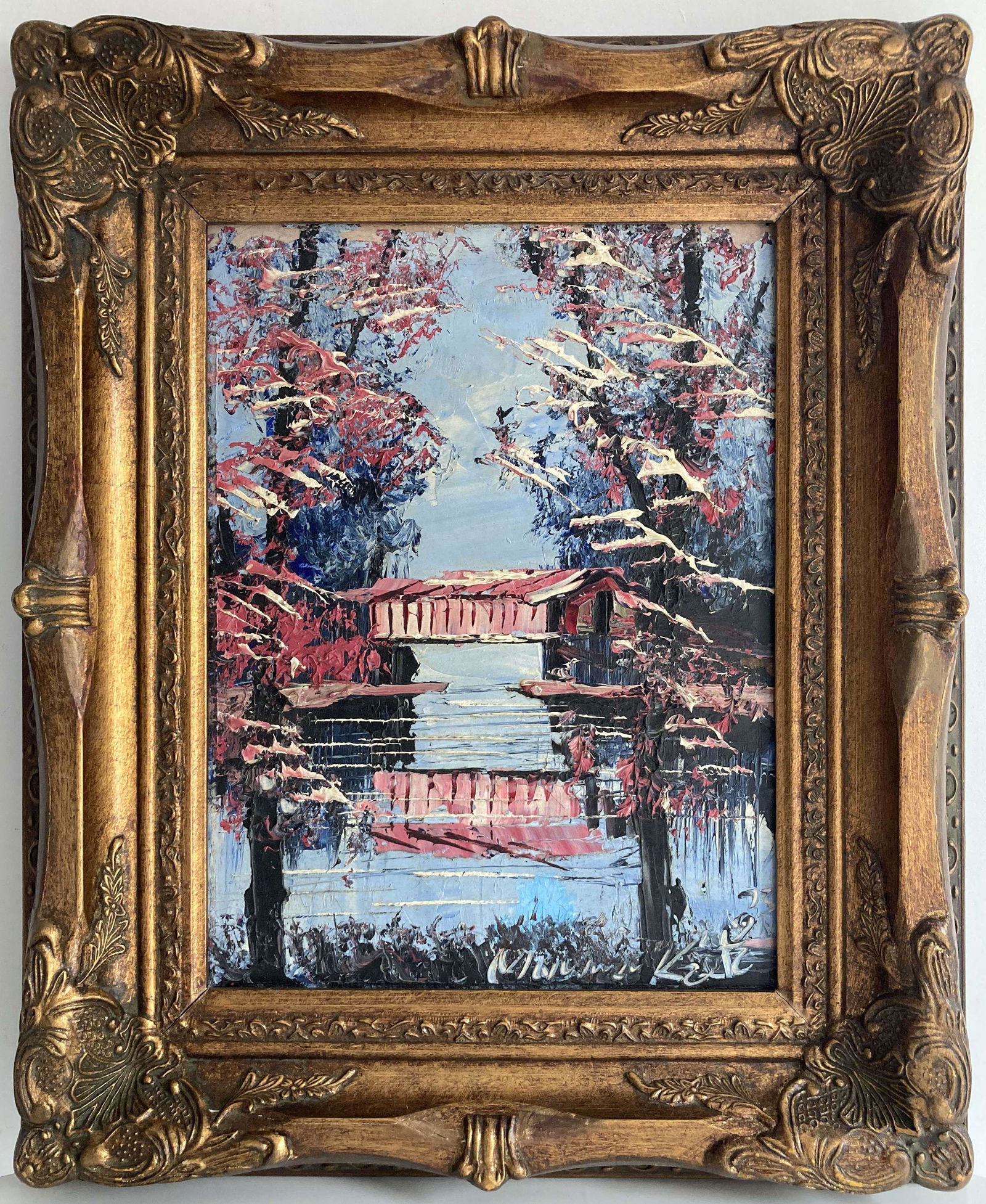 Listed Artist MORRIS KATZ Signed Oil Painting Oceanside 1973 (1 of 9)