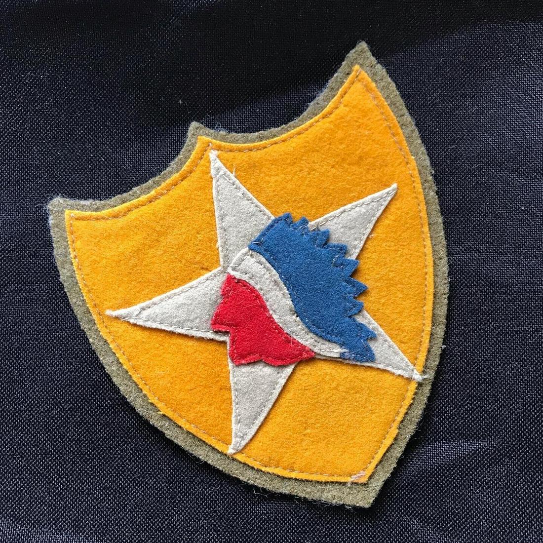 Rare WWI 2nd Division Headquarters Shoulder Patch: WWI 2nd division headquarters troop patch wonderful colors and stitching. Does not glow under black light. Great shape! From the estate of a lifetime collector of WWI-WWI patches.