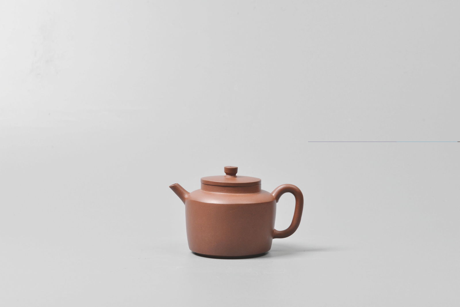Yixing Teapot,Qing De Tang: 清中清德堂 紫泥平蓋蓮子壺 底款:清德堂 300ml