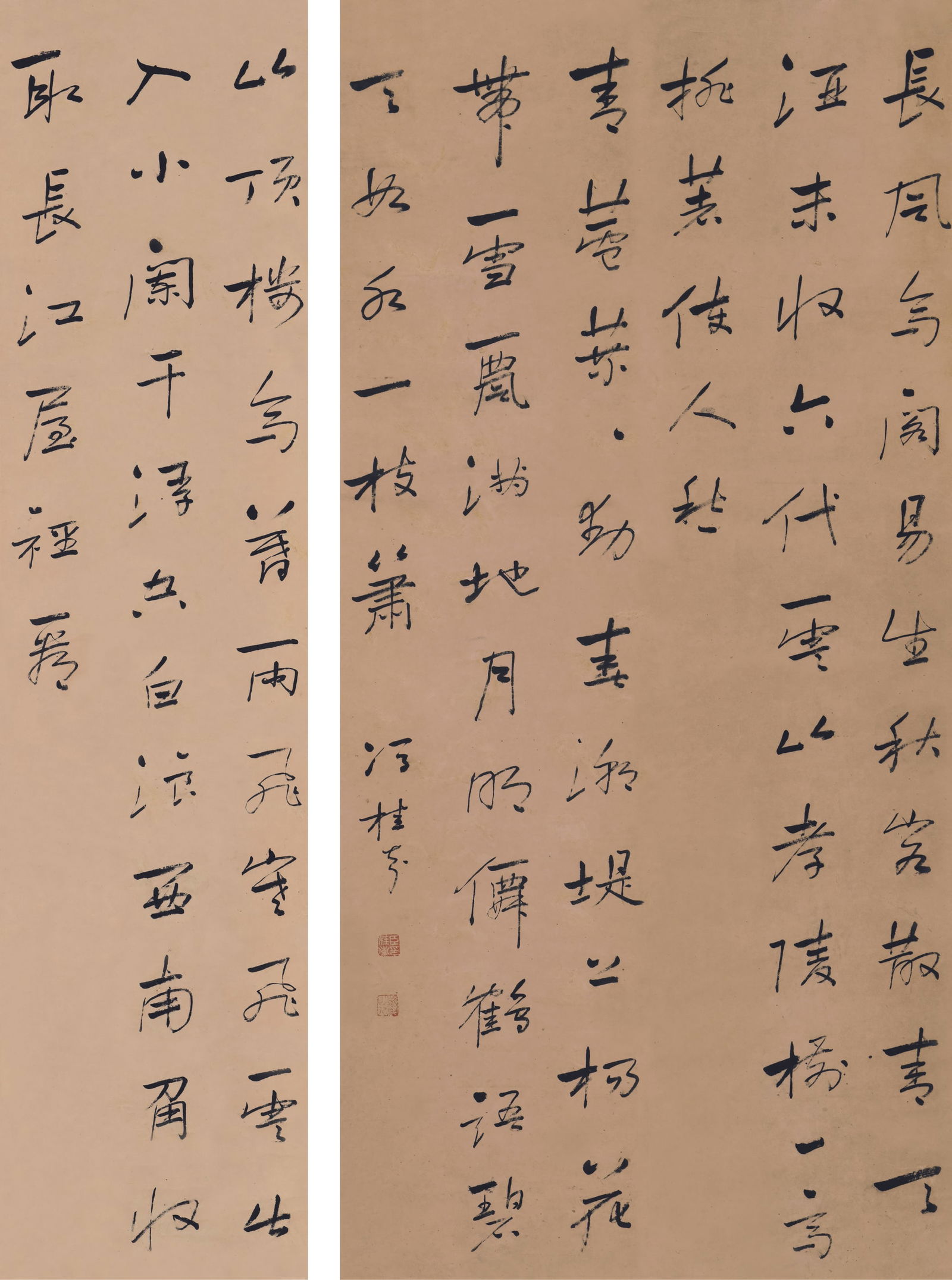 Calligraphy Feng Guifen(1809-1874): 馮桂芬,書法/中堂 62x131cm/31x131cm 鈐印：臣桂芬印（白）鄧尉山人（