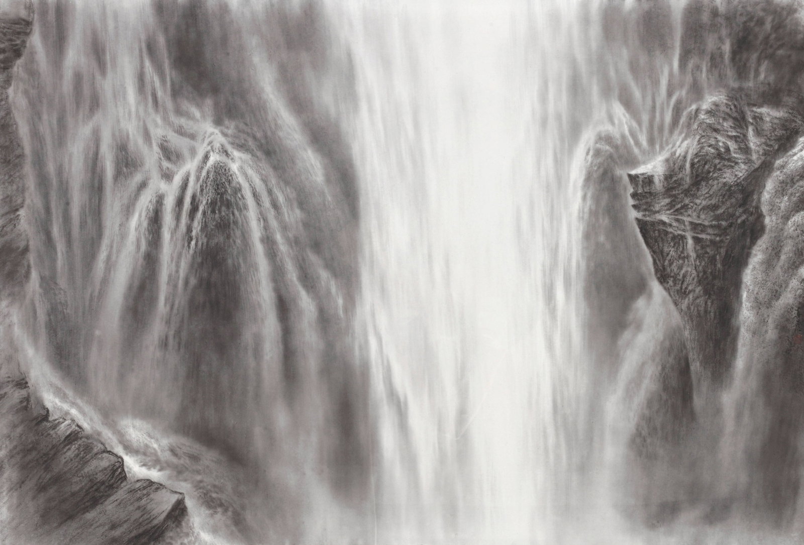 Water's Symphony,Zhang Zhen Yan: 張真彥 水的樂章 款識:真彥。 鈐印:張(朱)
