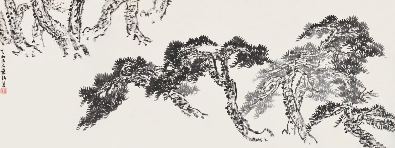 Pine Tree,Xiao JunXian(1865-1949): 蕭俊賢 松樹 款識：天和逸人蕭俊賢。 鈐印：衡陽（朱）