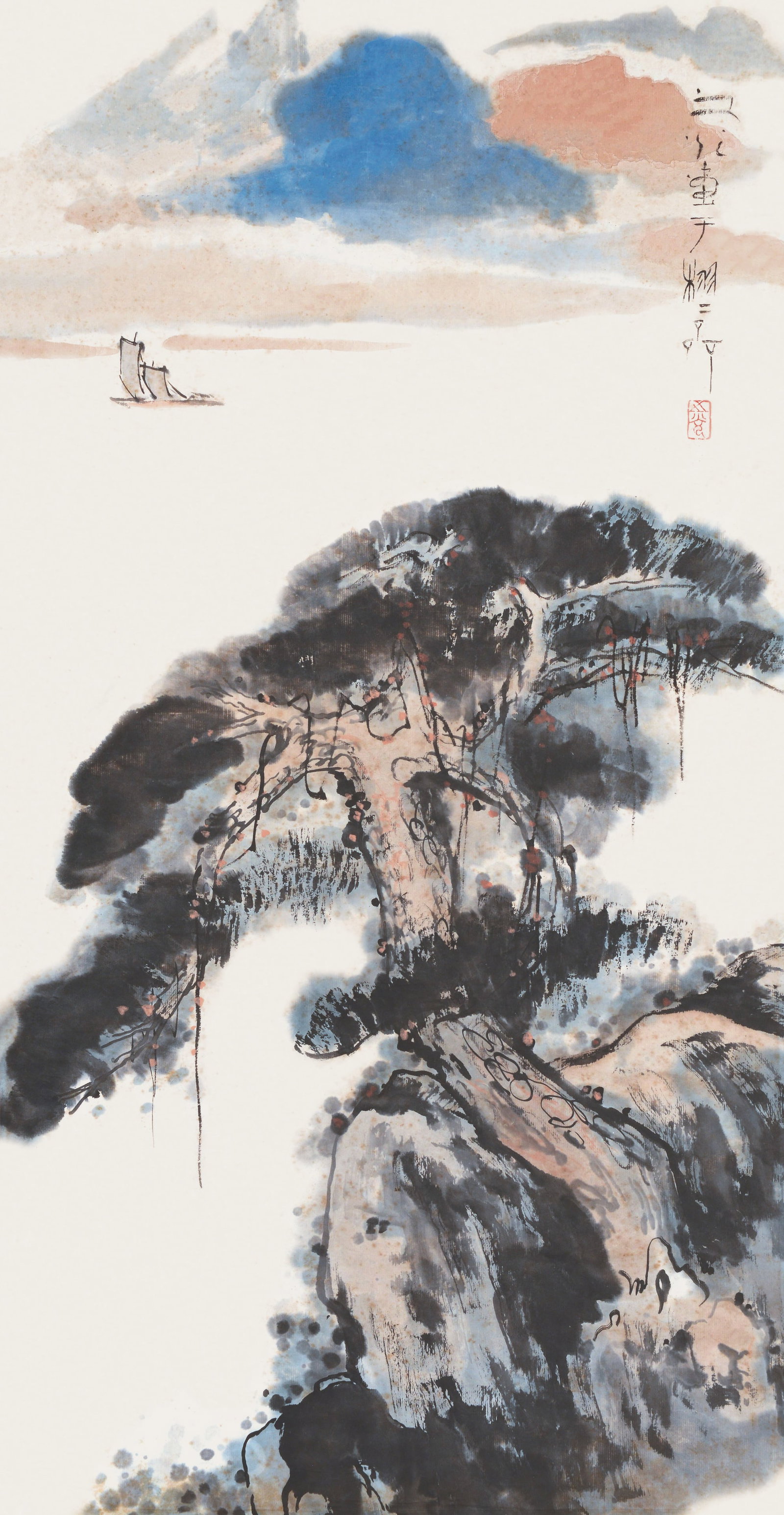 Landscape,Xie ZhiGuang: 謝之光 山水 款識:之光畫于栩栩齋。 鈐印:之光(朱)