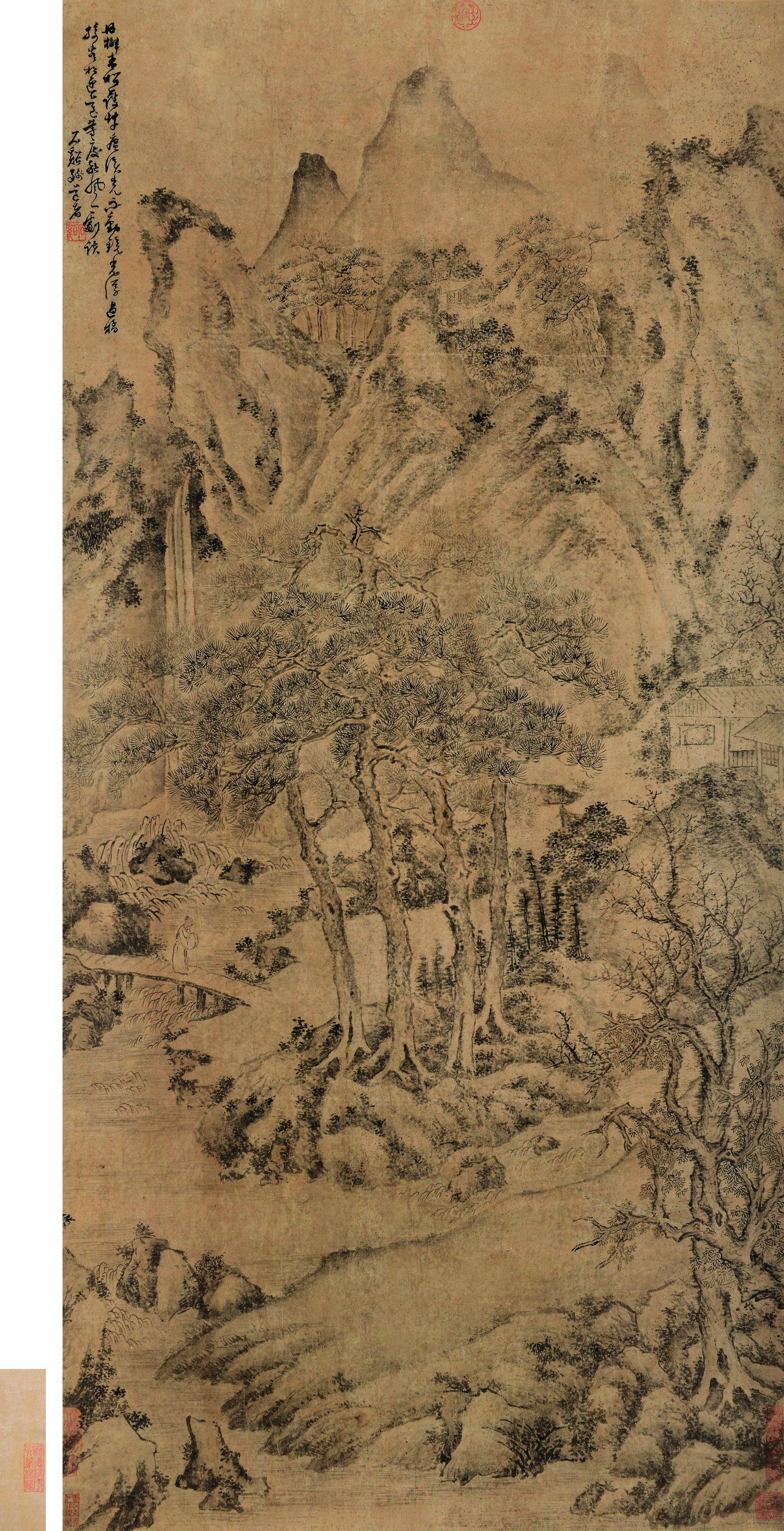 Landscape,Shi Xi: 明 石谿 山水 款識:石谿殘道者。 鈐印:石谿(朱)