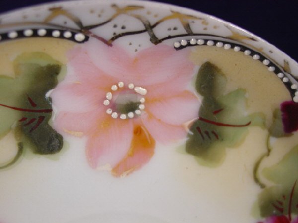 Set of 4 Hand Painted Cups & Saucers - 4